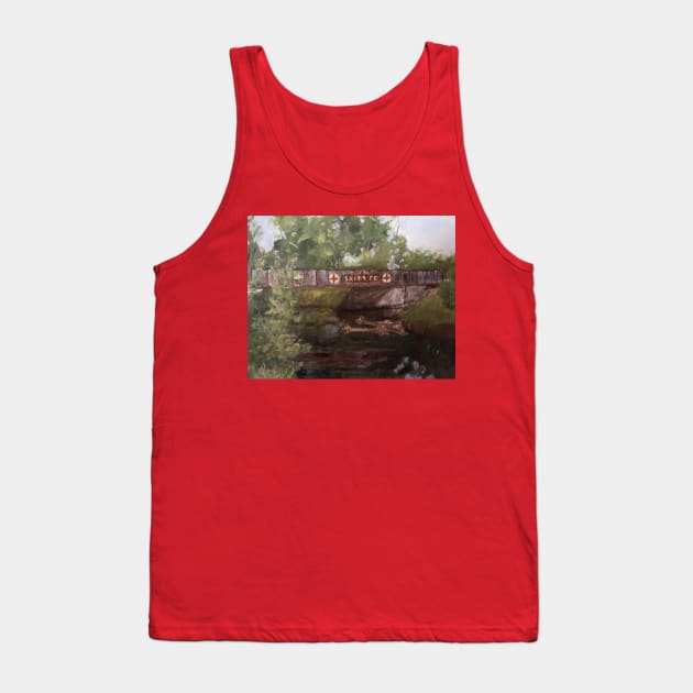 Old Bridge By The Lake Oil Painting Tank Top by Gallery Digitals